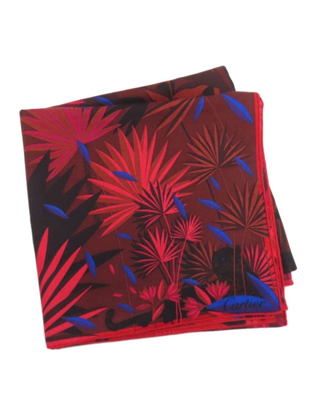 Cartier Animal Motif Scarf Cashmere